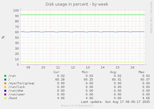 Disk usage in percent